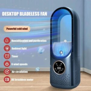 Mini climatiseur portable, refroidisseur d'air USB, ventilateur électrique sans lame