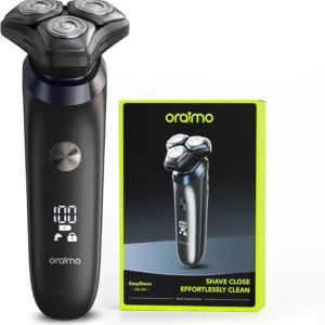 Rasoir électrique homme Oraimo EasyShave ORS-280 – 3 Têtes Rotatives, écran LED, Rechargeable USB, Rasage Précis et Rapide